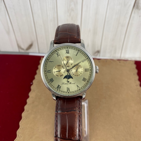 Lucien Piccard Chronograph Stainless Steel Moon Phase Watch - Picture 4 of 10